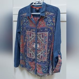 Point Zero denim button down shirt